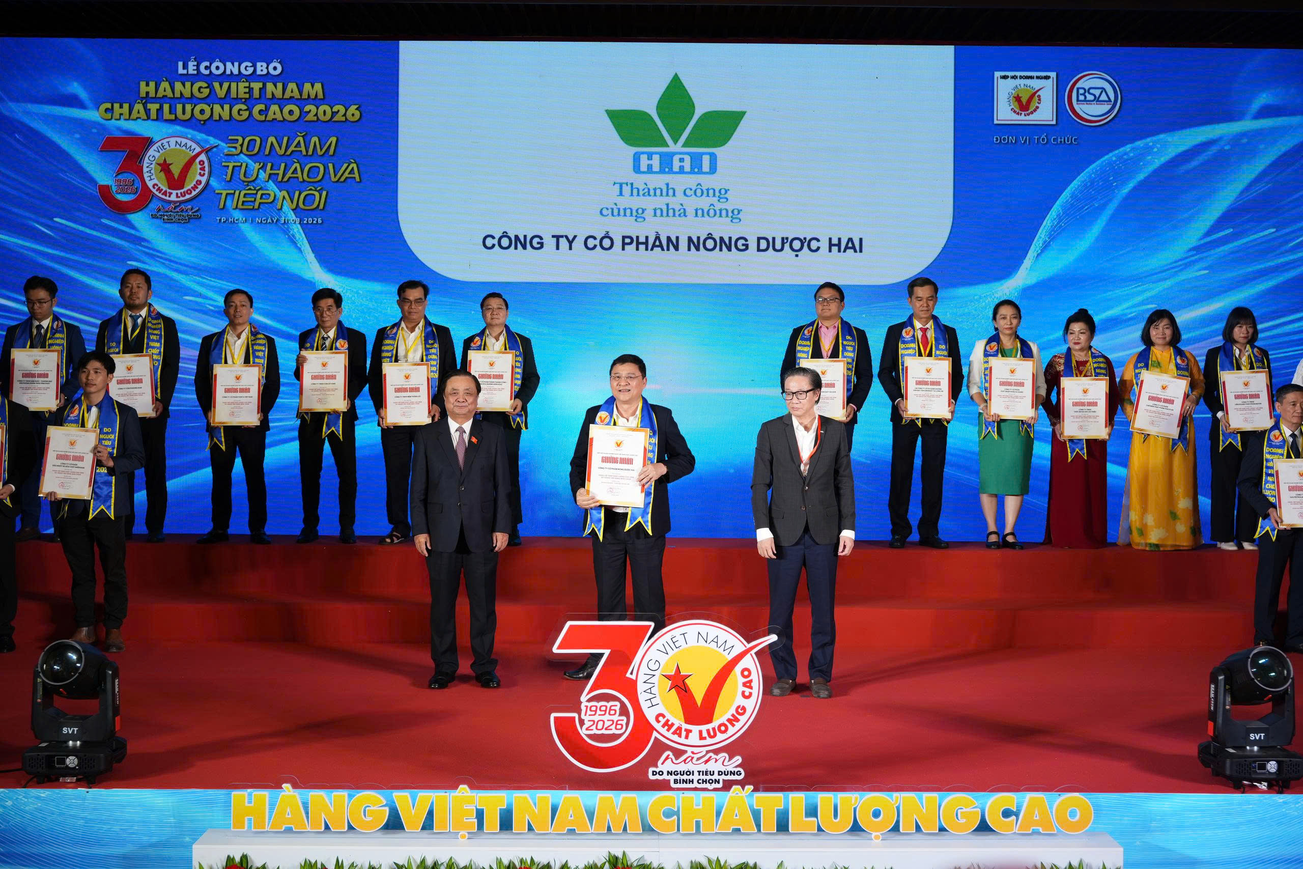 Nông Dược Hai Vinh Dự Đón Nhận Chứng Nhận Hàng Việt Nam Chất Lượng Cao Năm 2026